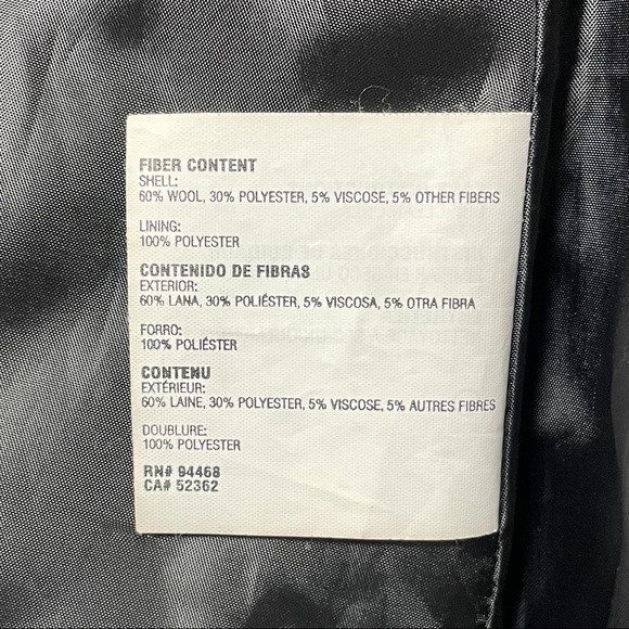 Nautica Wool Blend Single Breasted Button Pea Coat - Picture 9 of 9